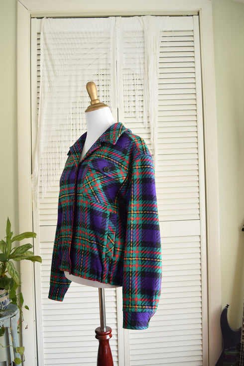 Green Purple Plaid Jacket - Pendleton Knockabouts
